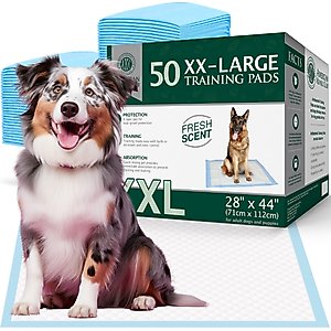 American Kennel Club AKC Dog Training Pads, 28 x 44-in, 50 count, Fresh Scented
