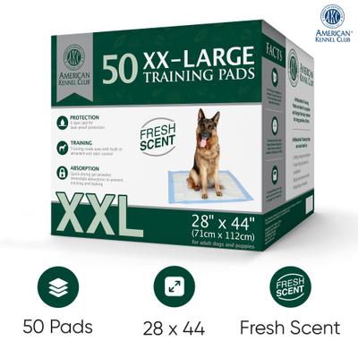Show full view: American Kennel Club AKC Dog Training Pads, 28 x 44-in, 50 count, Fresh Scented slide 2 of 9