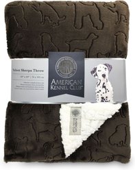 American Kennel Club AKC Embossed Dog & Cat Blanket, Brown