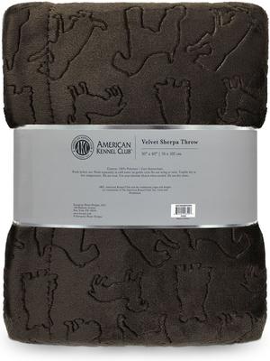 Show full view: American Kennel Club AKC Embossed Dog & Cat Blanket, Brown slide 2 of 2