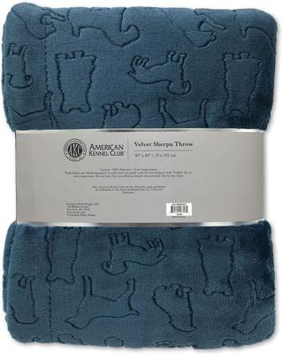 Show full view: American Kennel Club AKC Embossed Dog & Cat Blanket, Navy slide 4 of 4