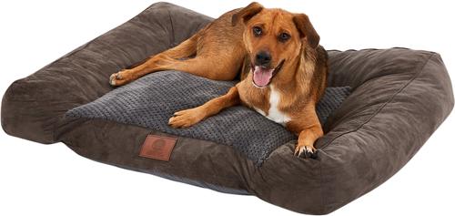 Show full view: American Kennel Club AKC Extra Large Memory Foam Pillow Dog Bed with Removable Cover, Gray slide 4 of 6