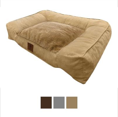 Show full view: American Kennel Club AKC Extra Large Memory Foam Pillow Dog Bed with Removable Cover, Tan slide 3 of 6