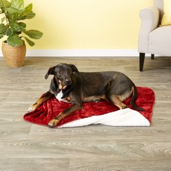 American Kennel Club AKC Micro Sherpa Dog & Cat Blanket, Red