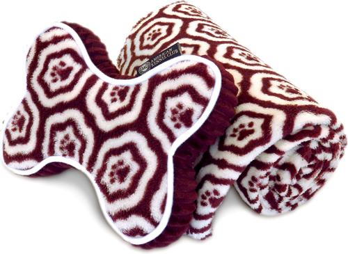 Show full view: American Kennel Club AKC Paw Blanket & Dog Pillow, Red slide 4 of 5