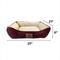 Show in main carousel: American Kennel Club AKC Self-Heating Bolster Cat & Dog Bed, Burgundy, 25-in slide 2 of 3