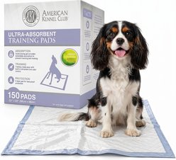 American Kennel Club Dog Training Pads, 22 x 22-in, 150 count, Fresh Cut Grass Scented