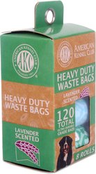 American Kennel Club Paw Pattern Dog Waste Bag, 120 count, Lavender Scent