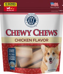 American Kennel Club Treats AKC 10 Piece Dentacare Filled Bone Dental Dog Chew Treats, 15.8-oz bag