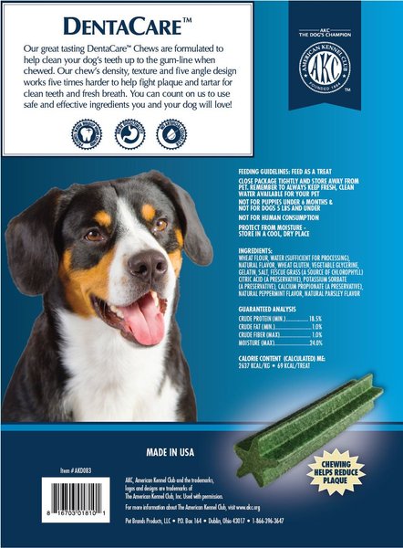 American Kennel Club Treats AKC Dentacare Mint Flavor Dental Dog Treats