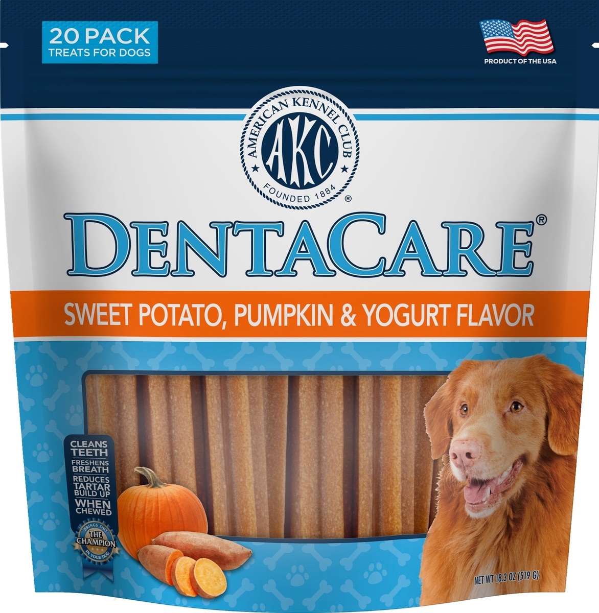 AMERICAN KENNEL CLUB TREATS AKC Dentacare Sweet Pot Pumpkin Stick