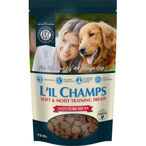 American Kennel Club Treats AKC Lil Champs Tasty Pork Recipe Dog Treats, 12-oz bag