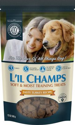 Show full view: American Kennel Club Treats AKC Lil Champs Tasty Turkey Recipe Dog Treats, 12-oz bag slide 1 of 3
