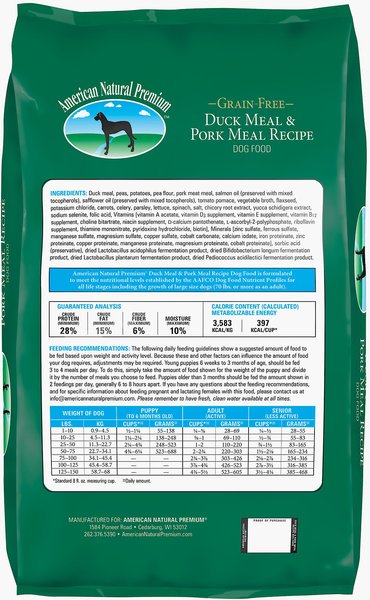 Picture of AMERICAN NATURAL PREMIUM Grain-Free Duck Meal & Pork Meal Recipe Dry ...