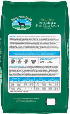 Show full view: American Natural Premium Grain-Free Duck Meal & Pork Meal Recipe Dry Dog Food, 12-lb bag slide 3 of 6