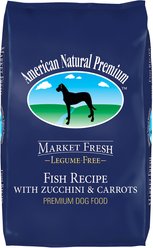 American Natural Premium Market Fresh Fish Recipe with Zucchini & Carrots Dry Dog Food, 4-lb bag
