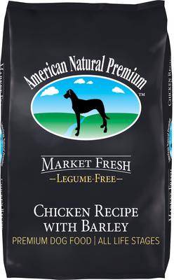 Show full view: American Natural Premium Market Fresh Legume Free Chicken Recipe with Barley Dog Dry Food, 4-lb bag slide 1 of 6