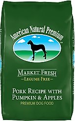 American Natural Premium Market Fresh Legume-Free Pork Recipe with Pumpkin & Apples Dry Dog Food, 12-lb bag, 12-lb bag