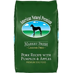 American Natural Premium Market Fresh Legume-Free Pork Recipe with Pumpkin & Apples Dry Dog Food, 30-lb bag