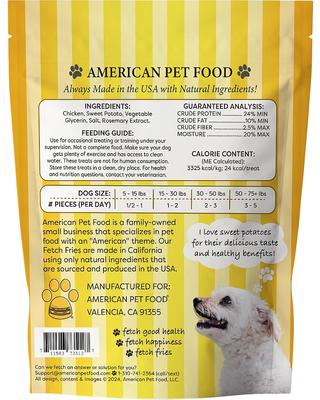 Show full view: American Pet Food Fetch Fries Chicken & Sweet Potato Dog Treats, 5-oz bag slide 3 of 12