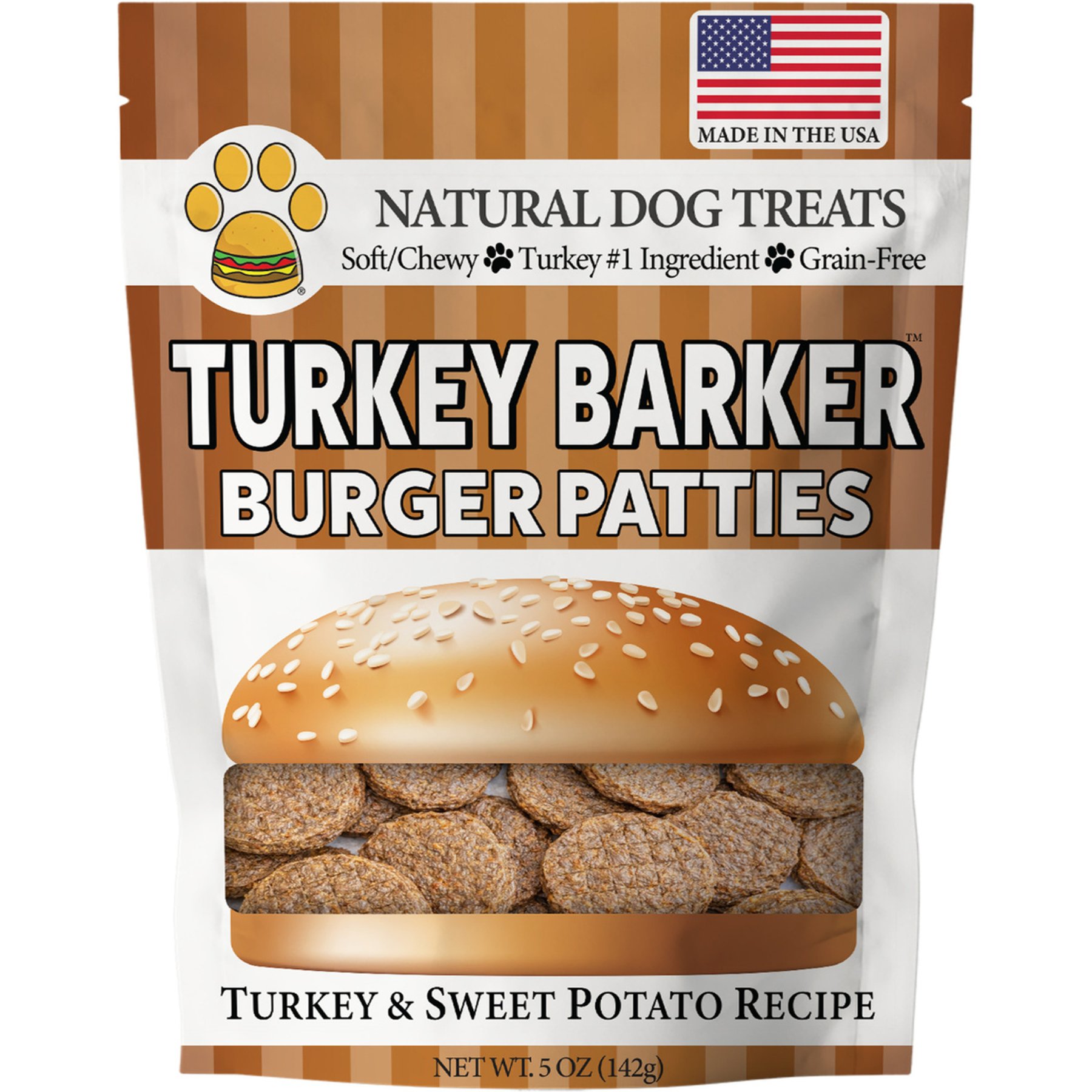 American Pet Food Turkey Barker Turkey & Sweet Potato Grain-Free Jerky Dog Treats, 5-oz bag