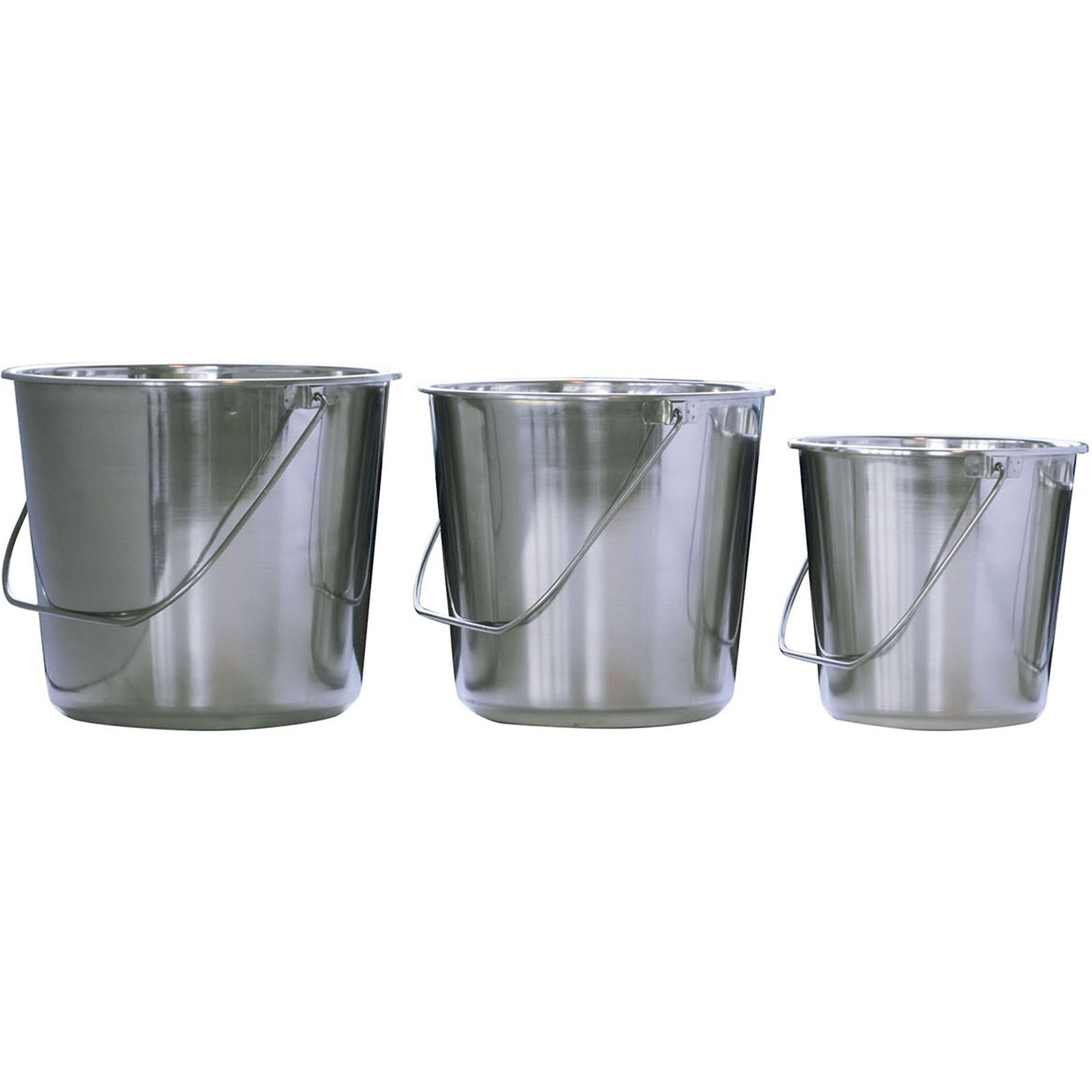 AmeriHome Assorted Stainless Steel Bucket Set