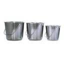 AmeriHome Assorted Stainless Steel Bucket Set