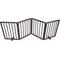 Show in main carousel: AmeriHome Freestanding 4-Panel Folding Wood Dog Gate, Brown slide 1 of 4