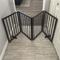 Show in main carousel: AmeriHome Freestanding 4-Panel Folding Wood Dog Gate, Brown slide 2 of 4