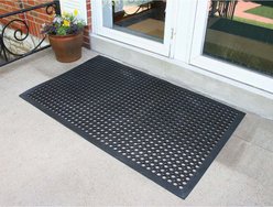 AmeriHome Industrial Rubber Floor Mat, 2 x 3-ft, 3 count