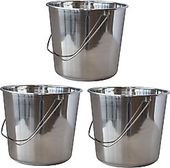 AmeriHome Stainless Steel Bucket Set, 3 count, Large