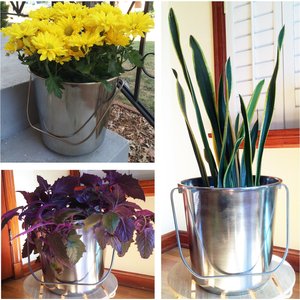 AmeriHome Stainless Steel Bucket Set, 3 count, Medium