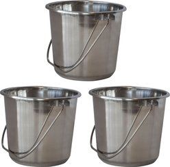 AmeriHome Stainless Steel Bucket Set, 3 count, Small