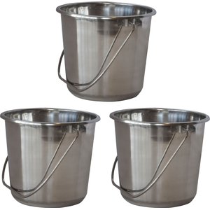 AmeriHome Stainless Steel Bucket Set, 3 count, Small