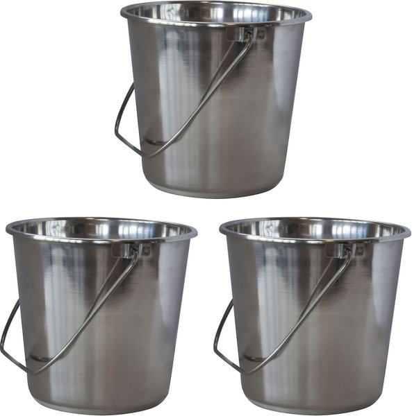 AmeriHome Stainless Steel Bucket Set, 3 count
