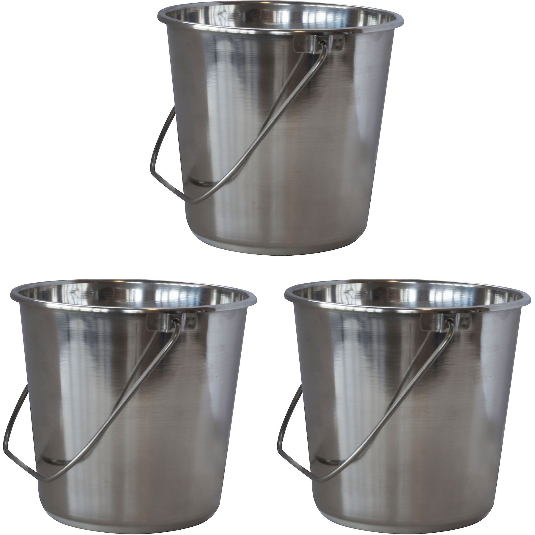AmeriHome Stainless Steel Bucket Set, 3 count, X-Large