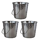 AmeriHome Stainless Steel Bucket Set, 3 count, X-Large
