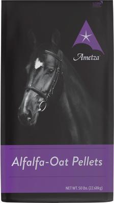 Show full view: Ametza Alfalfa-Oats Hay Replacer Pellets All-Natural Farm Animal & Horse Forage, 50-lb bag slide 1 of 3