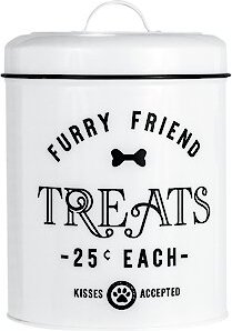 Show full view: Amici Pet Dog Kiss Metal Dog Treat Canister slide 1 of 2