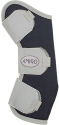 Amigo Ripstop Travel Horse Boots, Navy/Silver, Cob