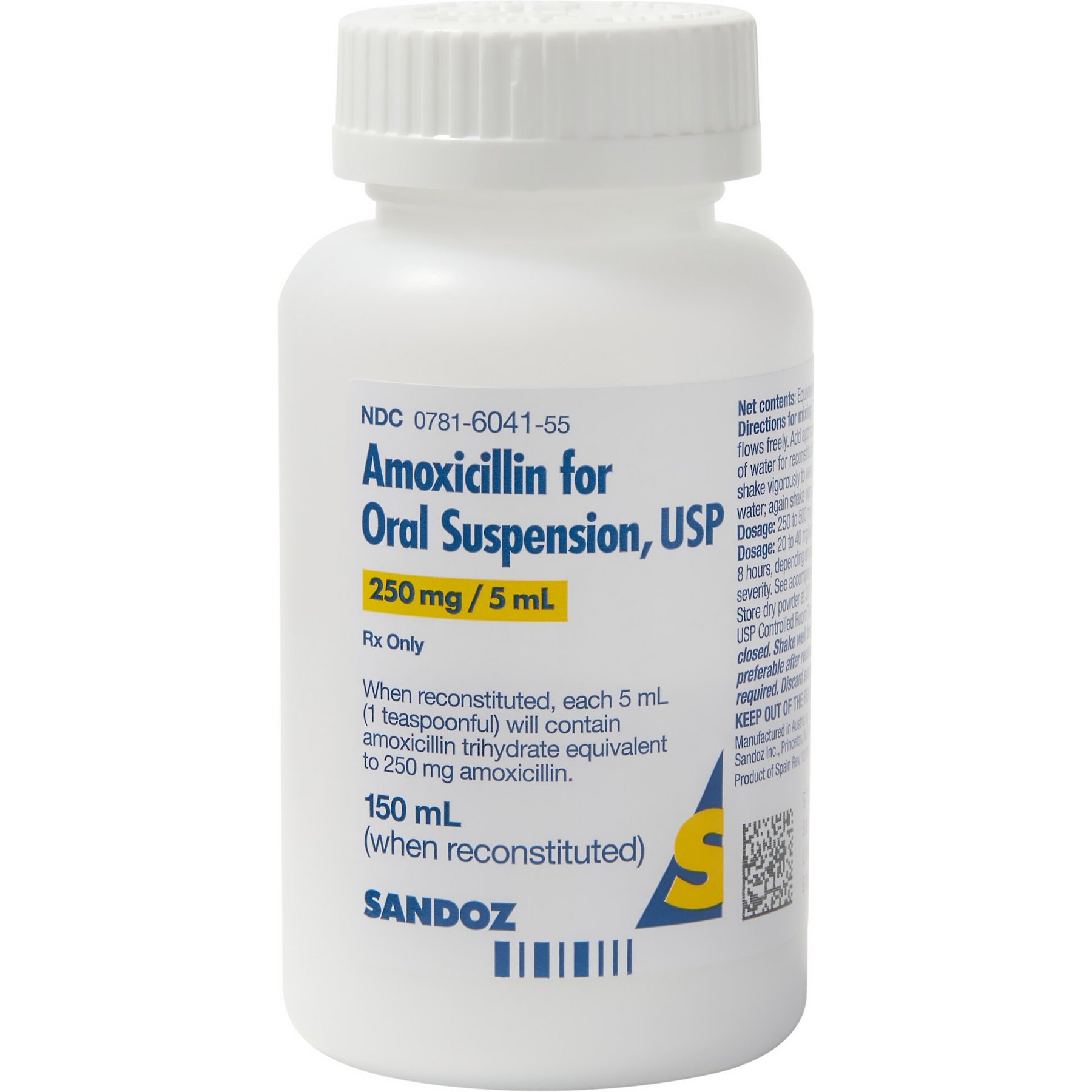 Amoxicillin (Generic) Powder for Suspension, 250-mg/5-mL, 150-mL