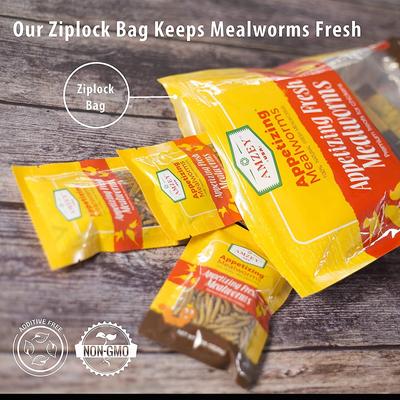 Show full view: Amzey Appetizing Fresh Mealworms Treats, 8.46-oz bag, 12 count slide 2 of 7