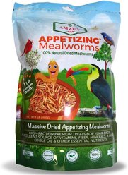 Amzey Appetizing Mealworms Wild Bird Treats, 1-lb bag