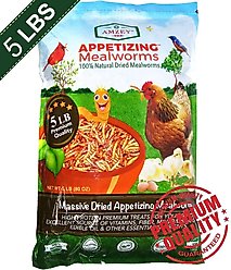 Amzey Appetizing Mealworms Wild Poultry Treats, 5-lb bag slide 1 of 4