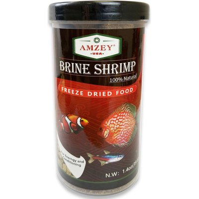 Amzey Amzey Brine Shrimp Freeze-Dried Fish Food, 1.4-oz jar