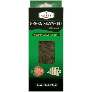 Amzey Green Seaweed Natural Veggie Fish Treat, 0.8-oz box