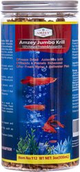 Amzey Jumbo Krill Fish Food, 3-oz jar