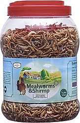 Amzey Mealworms & Shrimp Treats, 1-lb jar