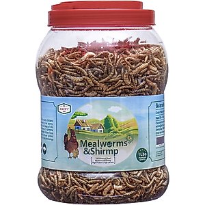 Amzey Mealworms & Shrimp Treats, 1-lb jar