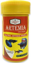 Amzey Natural Artemia Nauplii Fish Food, 1.75-oz bottle